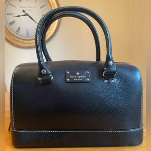 Kate Spade Black Saffiano Leather Handle Top Bag